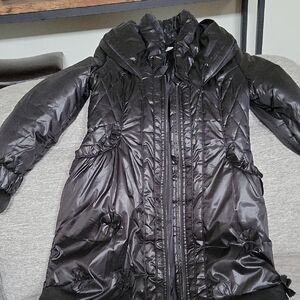Adorable Long Women's Black Quilted Jacket